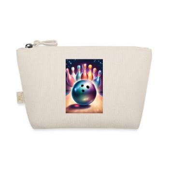 Boule de bowling et jolies quilles colorées - Trousse biologique - nature - Devant
