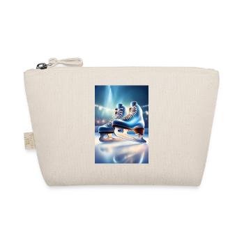 Blue iceskates - Organic Pouch - nature - Front
