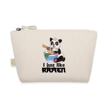 Niedlicher Großer Panda mit Ramen Nudeln Geschenk - Bio-Täschchen - Natur - Vorne