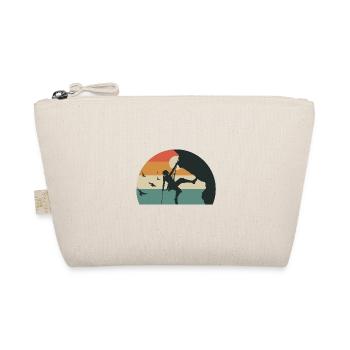 CLIMB climbing rock climbing woman - Organic Pouch - nature - Front