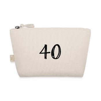 40. 40 YEARS. 40th ANNIVERSARY. BIRTHDAY 40 YEARS. - Organic Pouch - nature - Front