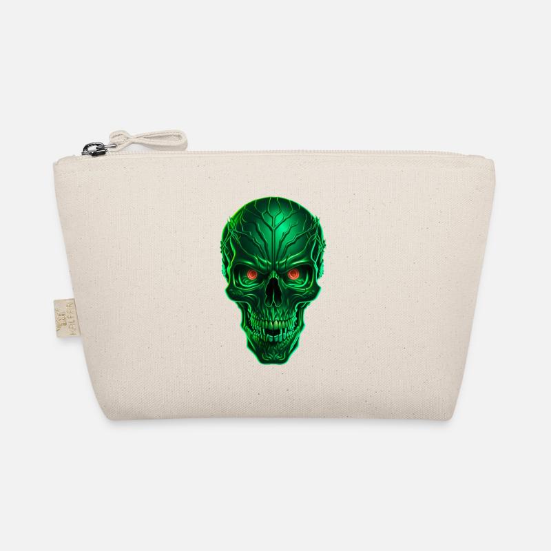 Green Techno Skull Bio-Täschchen