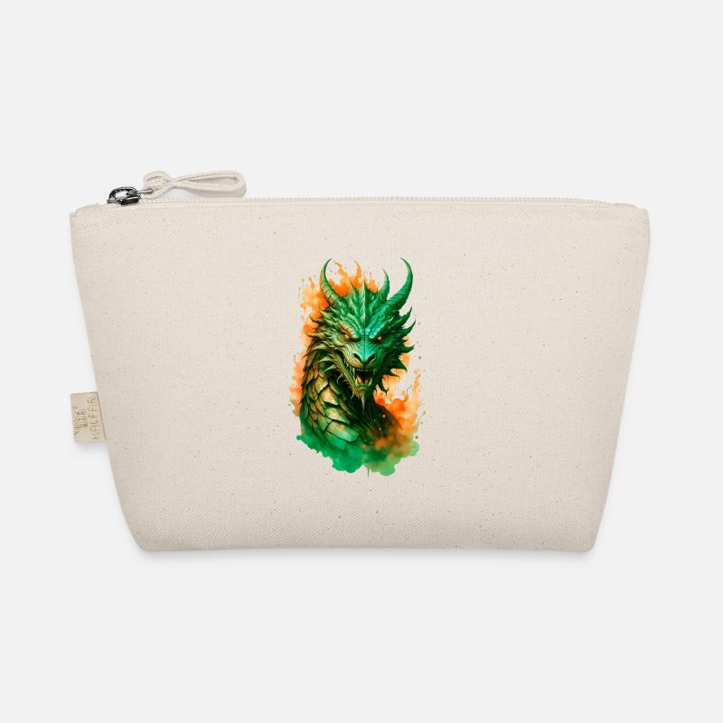 majestic dragon on fire Organic Pouch