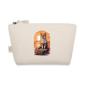 Cute cool fox watching sunset - Organic Pouch - nature - Front