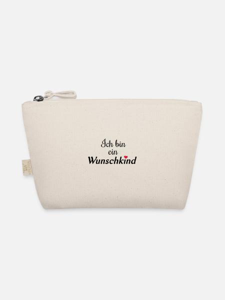Ich bin ein wunschkind - Bio-Täschchen - Natur - Vorne
