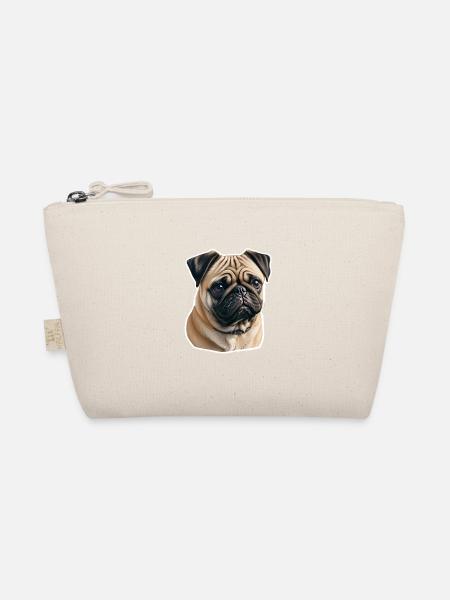 Pug - Organic Pouch - nature - Front