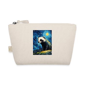 Badger Van Gogh Starry Night - Organic Pouch - nature - Front