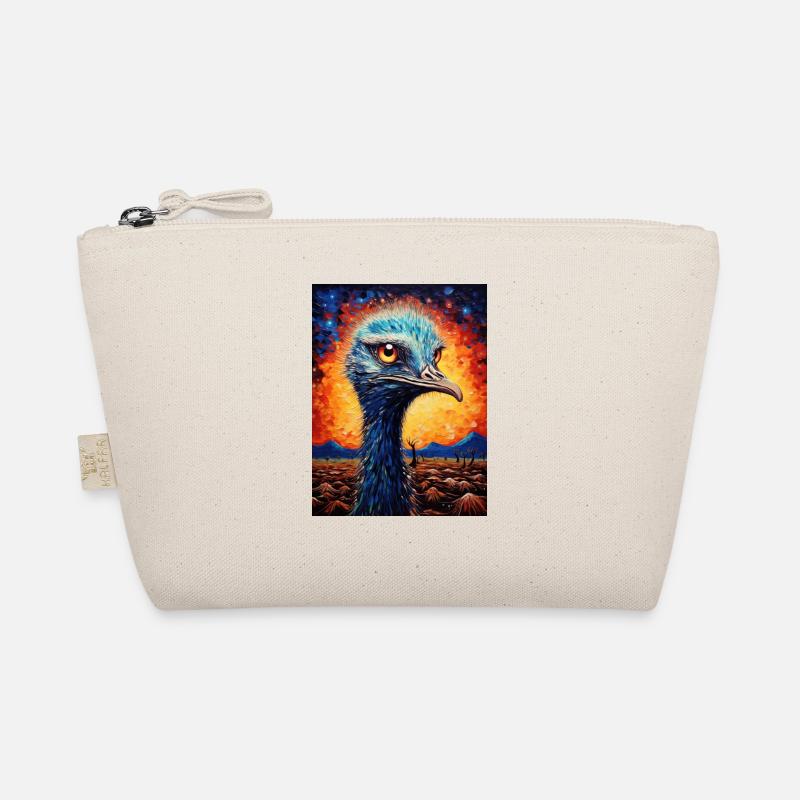 Ostrich, Van Gogh, Starry Night, Animal, Bird Organic Pouch