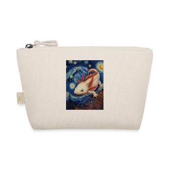 Axolotl, Van Gogh, Style, Starry Night - Organic Pouch - nature - Front