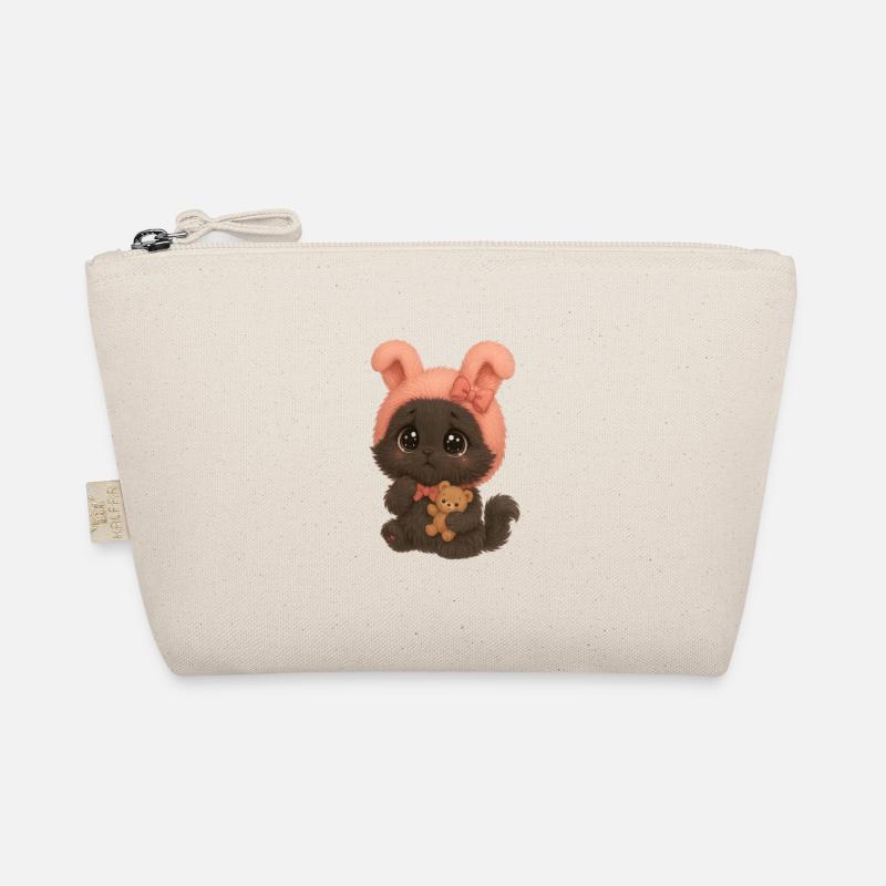 Cute fluffy cat Organic Pouch