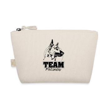 TEAM MALINOIS Wilsigns Hundesport Hund Geschenk - Bio-Täschchen - Natur - Vorne