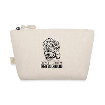 IRISH WOLFHOUND life is better saying Wilsigns - Organic Pouch - nature - Front