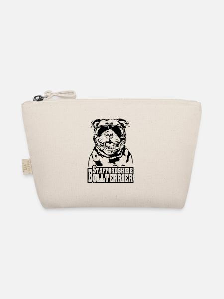 STAFFORDSHIRE BULL TERRIER cool sunglasses dogs - Organic Pouch - nature - Front