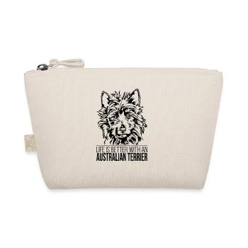 AUSTRALIAN TERRIER Life is better Hunde Wilsigns - Bio-Täschchen - Natur - Vorne