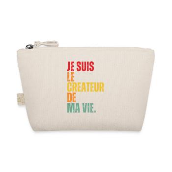 Je suis le createur de ma vie cadeau - Trousse biologique - nature - Devant