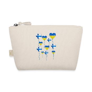 Finland Solidarity and a heart for Ukraine - Organic Pouch - nature - Front