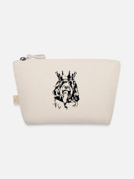 Tibetan Terrier Crown Dogs Dog Wilsigns - Organic Pouch - nature - Front