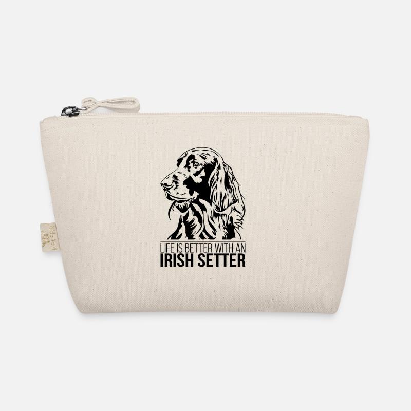Irish Setter life is better Hunde Hund Wilsigns Bio-Täschchen
