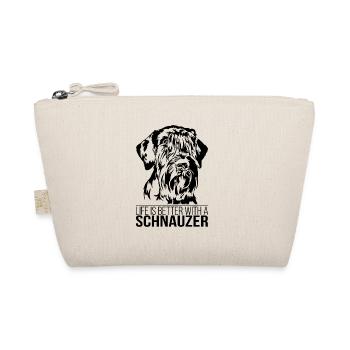 Schnauzer life is better Dog Dogs Wilsigns - Organic Pouch - nature - Front