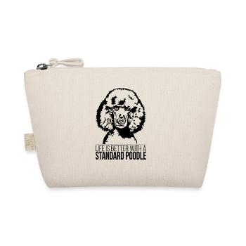 Standard Poodle Pudel life is better Hund Wilsigns - Bio-Täschchen - Natur - Vorne