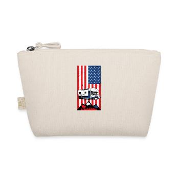 Motorhome USA Flag RV 4th of July Gift - Organic Pouch - nature - Front