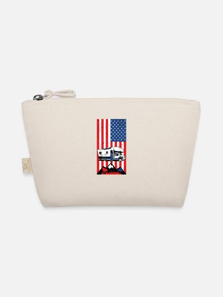 Camping-car USA Drapeau RV 4 juillet Cadeau - Trousse biologique - nature - Devant