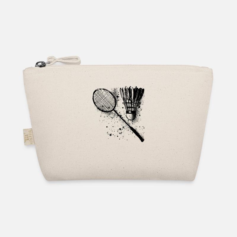 badminton,federball,aquarell, graffiti,schwarz Bio-Täschchen