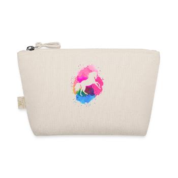 horse,watercolor,colorful,painting,horses,pink - Organic Pouch - nature - Front