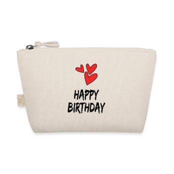 BIRTHDAY. HAPPY BIRTHDAY. HAPPY BIRTHDAY. - Organic Pouch - nature - Front