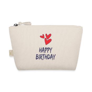 HAPPY BIRTHDAY. HAPPY BIRTHDAY. BIRTHDAY. - Organic Pouch - nature - Front