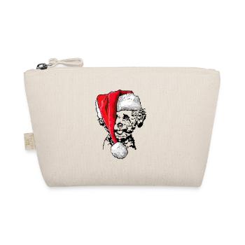 Santa Bichon Frise Christmas Dogs Wilsigns - Organic Pouch - nature - Front