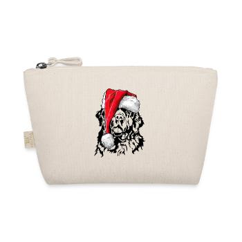 Santa Neufundländer Weihnachten Hunde Wilsigns - Bio-Täschchen - Natur - Vorne
