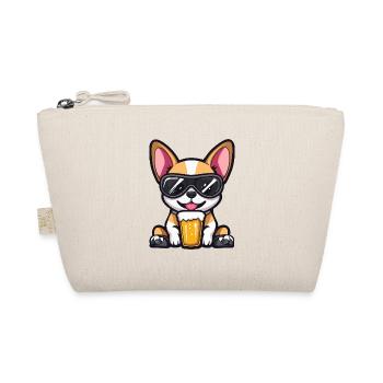 Chihuahua Hund Apres Ski Bier Comic - Bio-Täschchen - Natur - Vorne
