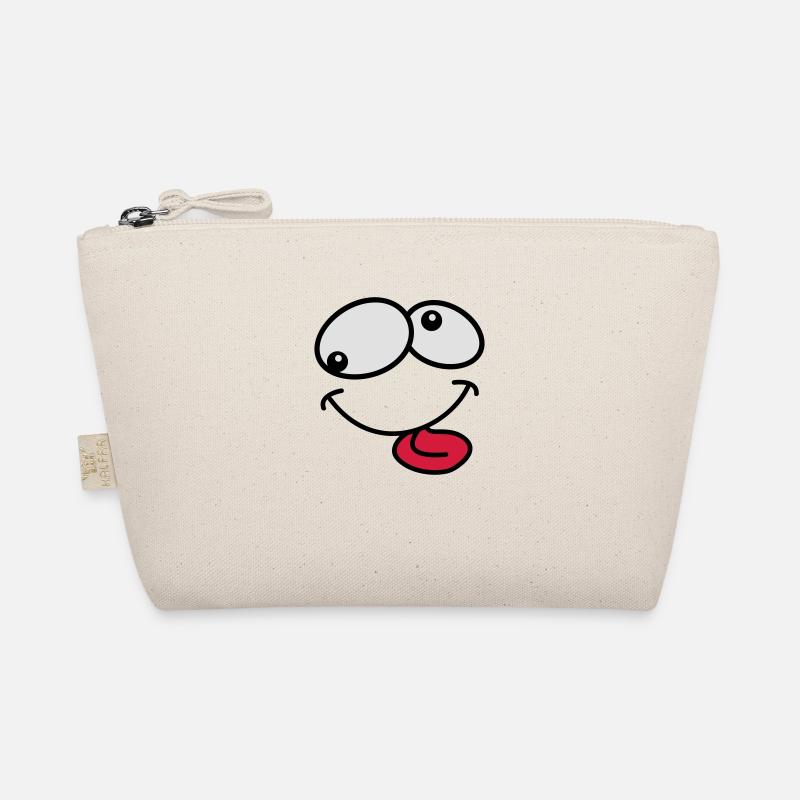 Stupide Crazy Grimace Comic Cartoon Face - Trousse biologique - nature