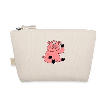 Mignon bande dessinée bande dessinée ondes de cochon amical - Trousse biologique - nature - Devant