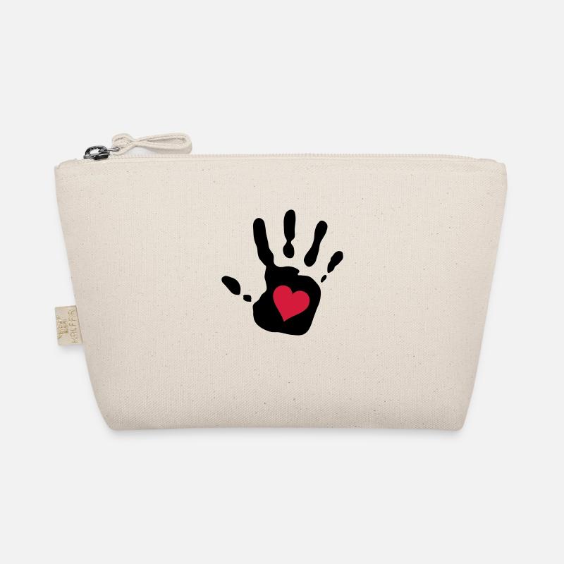 Handprint Red Heart Organic Pouch