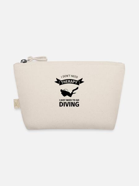 I don't neet therapy I just need to go diving - Bio-Täschchen - Natur - Vorne