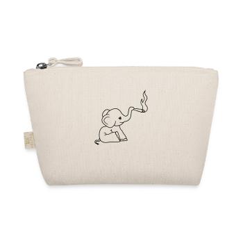 brawn elephant kiffen joint stoned weed cannabi - Organic Pouch - nature - Front