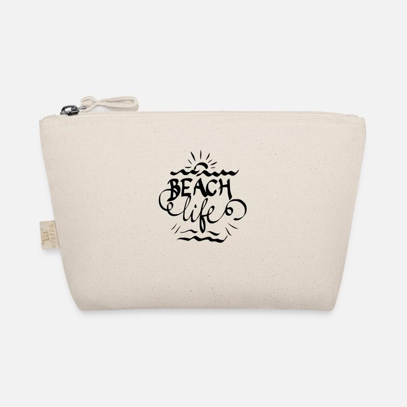 Beach life lettering gift idea gift Organic Pouch