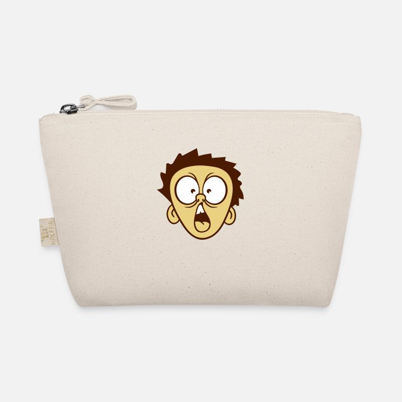 head frightened scared shock screaming boy Organic Pouch