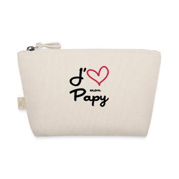 J'aime mon Papy / Grand-Père / Naissance / Bébé - Organic Pouch - nature - Front