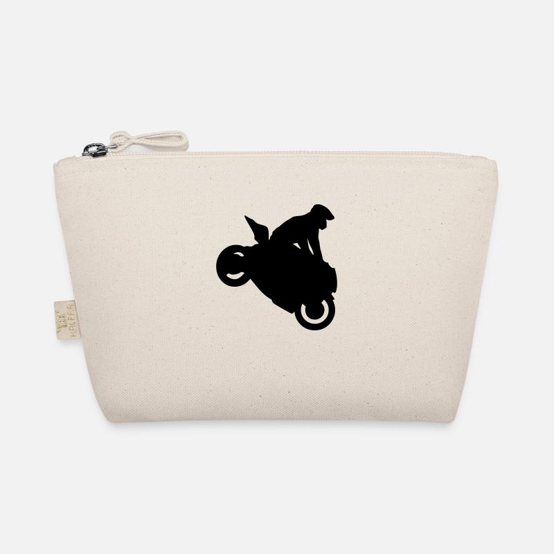 Smash stunts man motorcycle 1234 - Organic Pouch - nature
