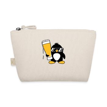 pinguin sonnenbrille party feiern bier alkohol gla - Bio-Täschchen - Natur - Vorne