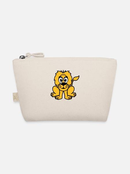 lion animals drawing - Organic Pouch - nature - Front