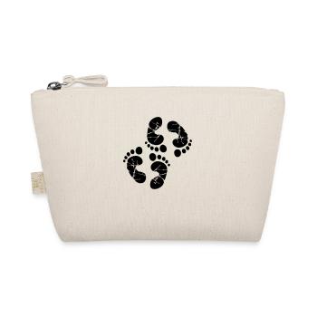 Feet twins stamp - Organic Pouch - nature - Front
