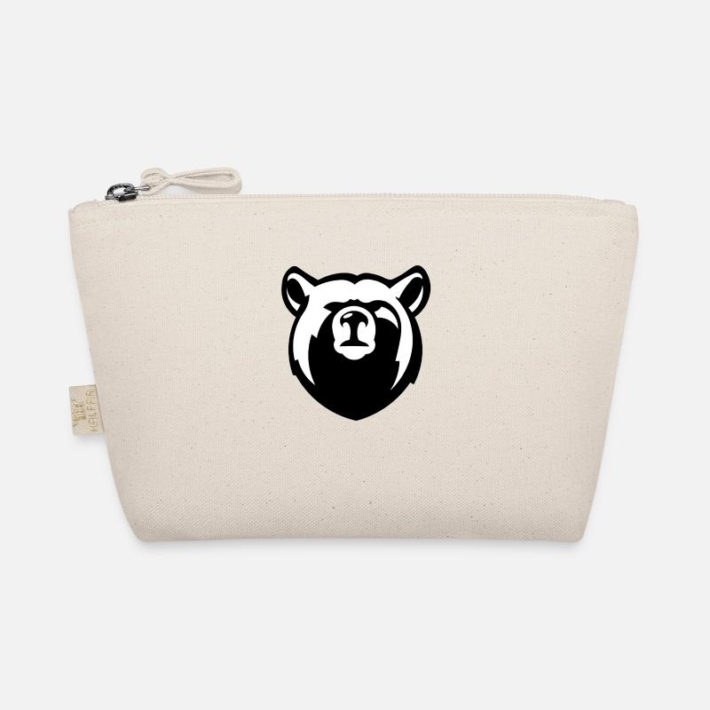Black Bear Head Organic Pouch