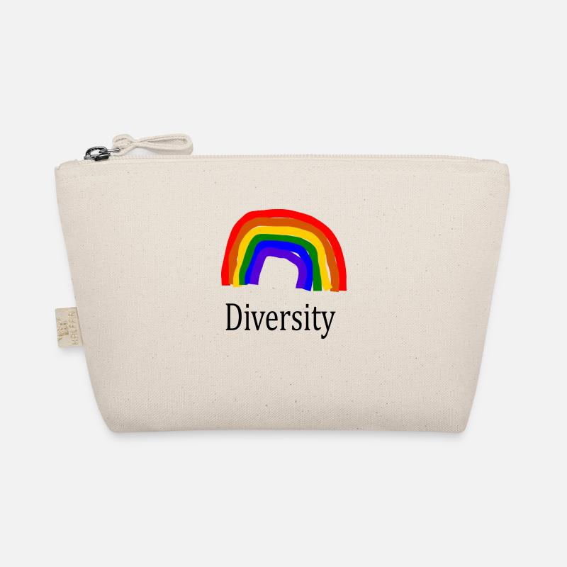 Regenbogen Diversity bunt kreativ - Bio-Täschchen - Natur