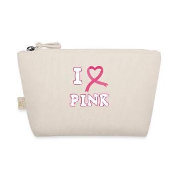 I love pink cadeau octobre rose - Trousse biologique - nature - Devant