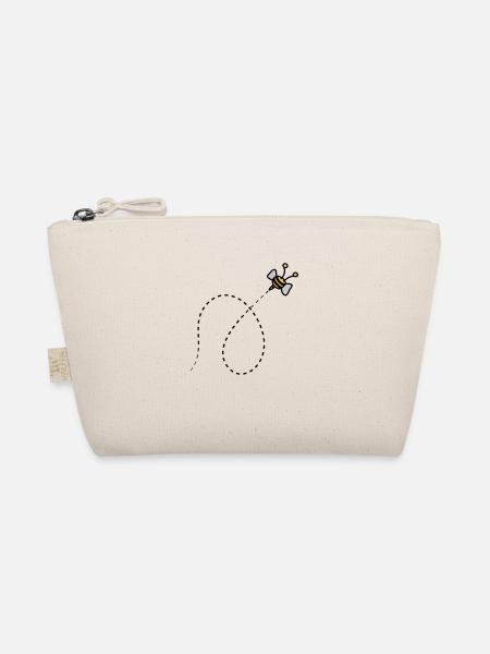 Dashed line bee - Organic Pouch - nature - Front