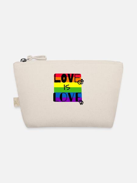 Love is Love - Bio-Täschchen - Natur - Vorne